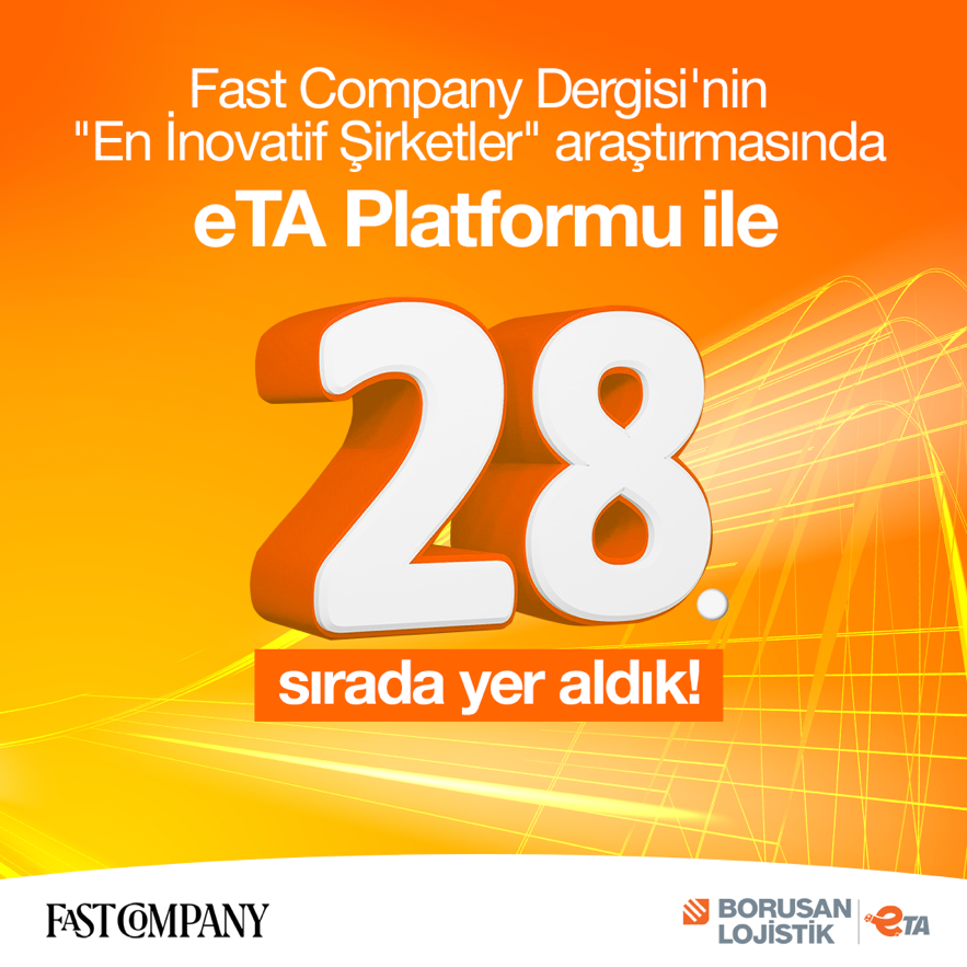 eTA Platformu "En İnovatif Şirketler" araştırmasında 28. sırada yer aldı!